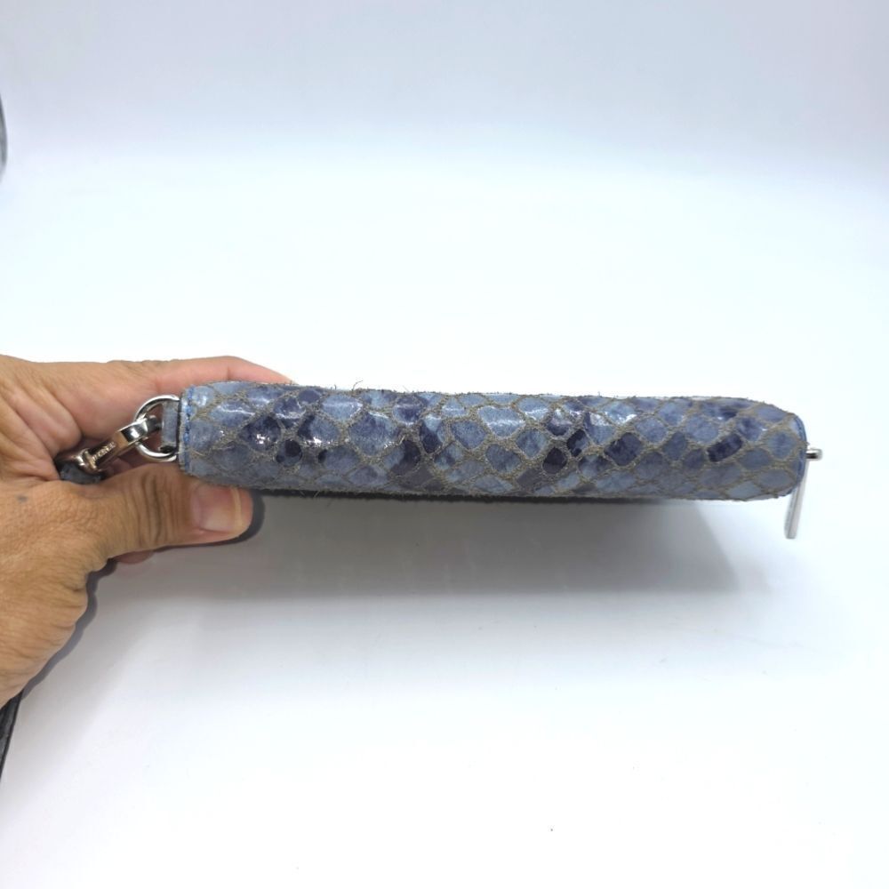 Michael Kors Bedford Blue Python Wallet - Picture 10 of 16